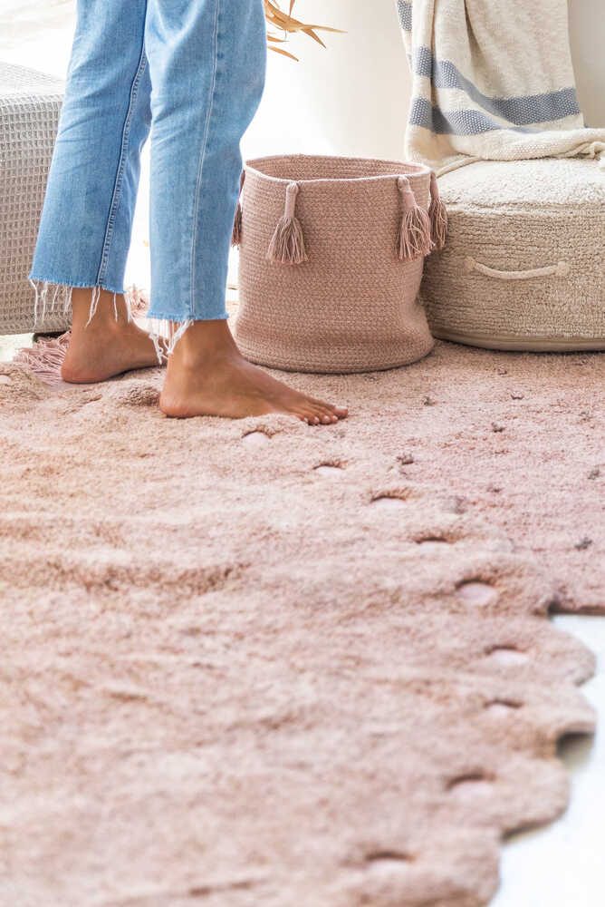 WASHABLE RUG PINE CONE VINTAGE NUDE-Cotton Rugs-Lorena Canals-4