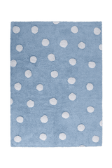 WASHABLE RUG POLKA DOTS BLUE-Cotton Rugs-Lorena Canals-1