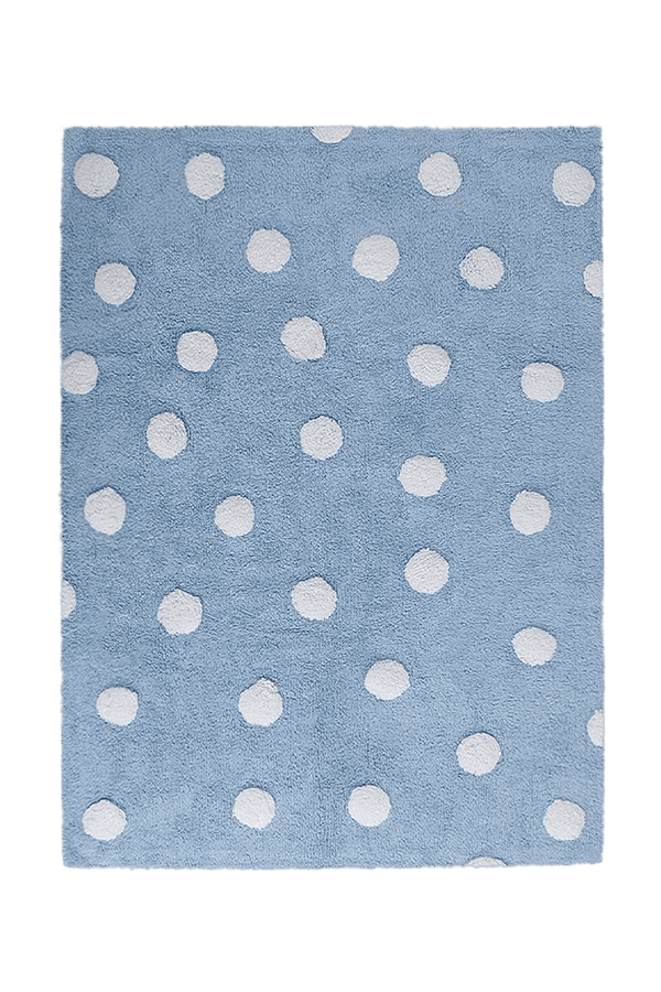 WASHABLE RUG POLKA DOTS BLUE-Cotton Rugs-Lorena Canals-1