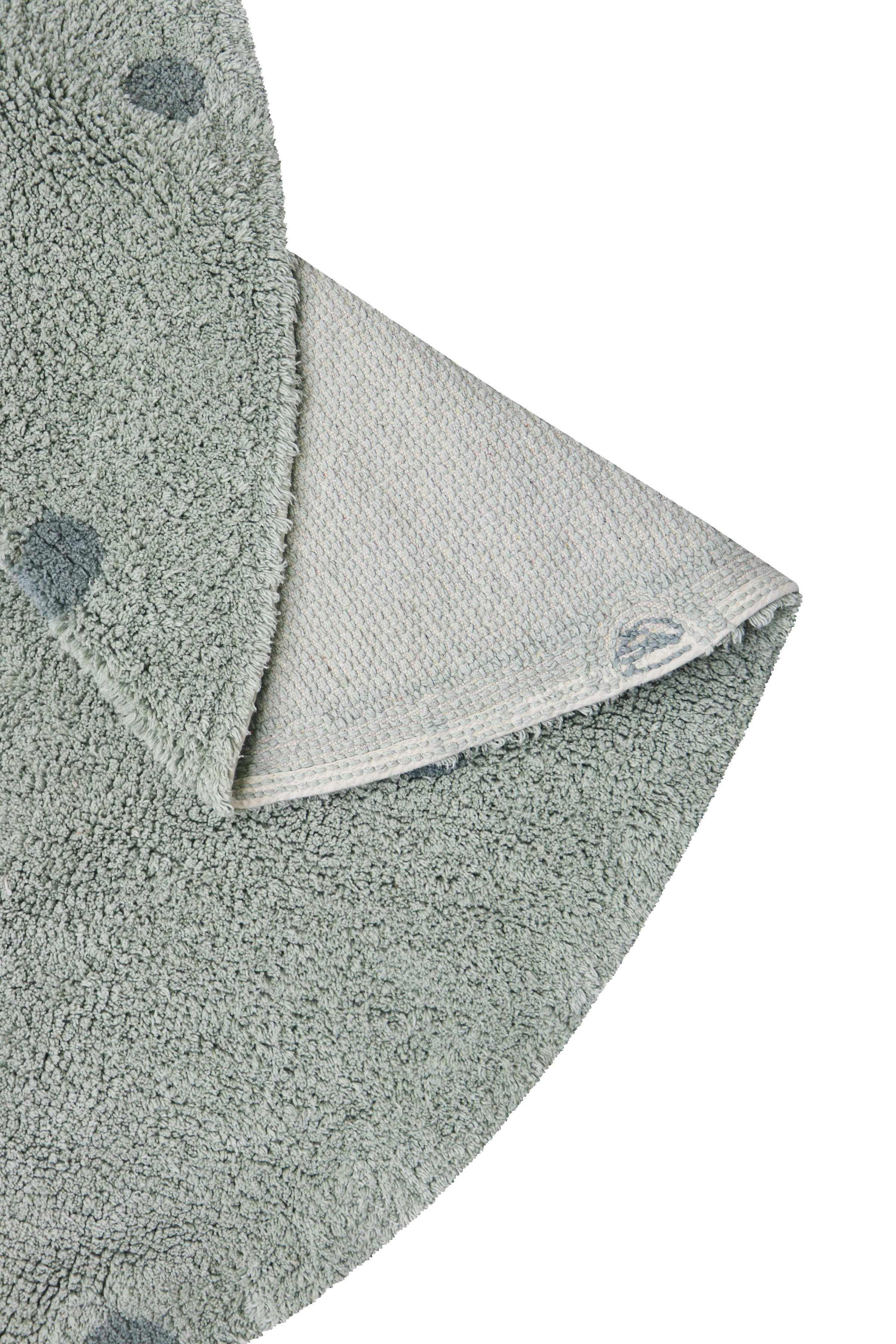 WASHABLE RUG ROUND DOT BLUE SAGE-Cotton Rugs-Lorena Canals-4