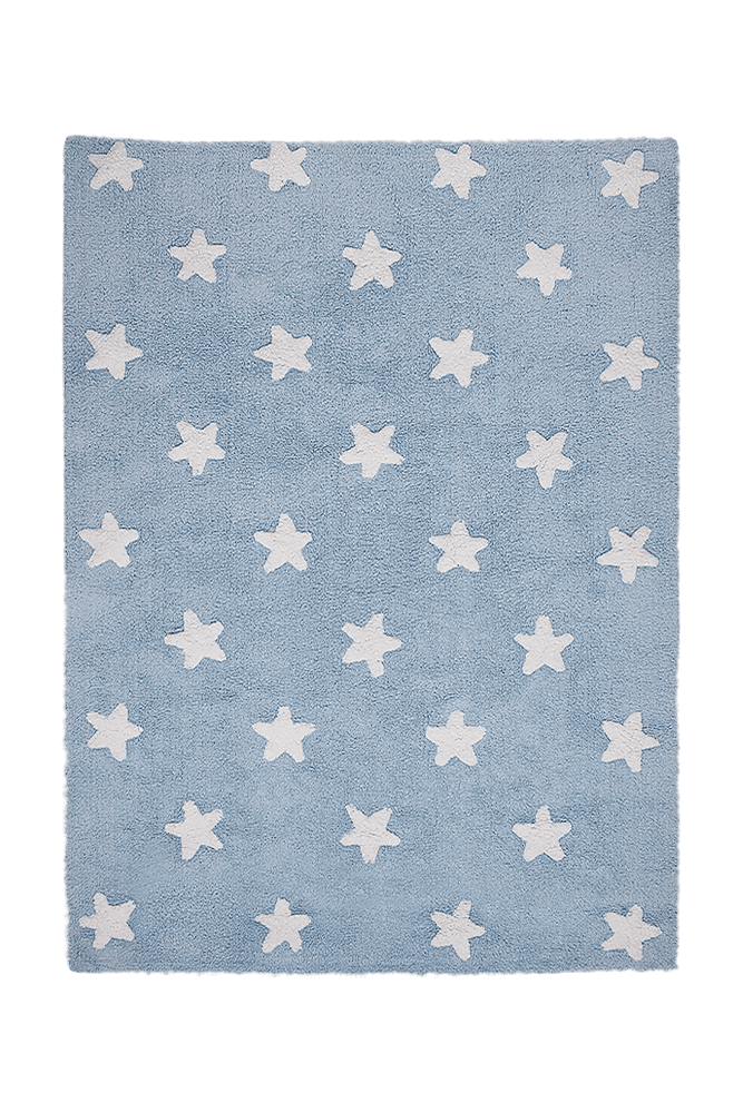 WASHABLE RUG STARS BLUE-Cotton Rugs-Lorena Canals-1