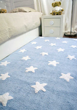 WASHABLE RUG STARS BLUE-Cotton Rugs-Lorena Canals-2