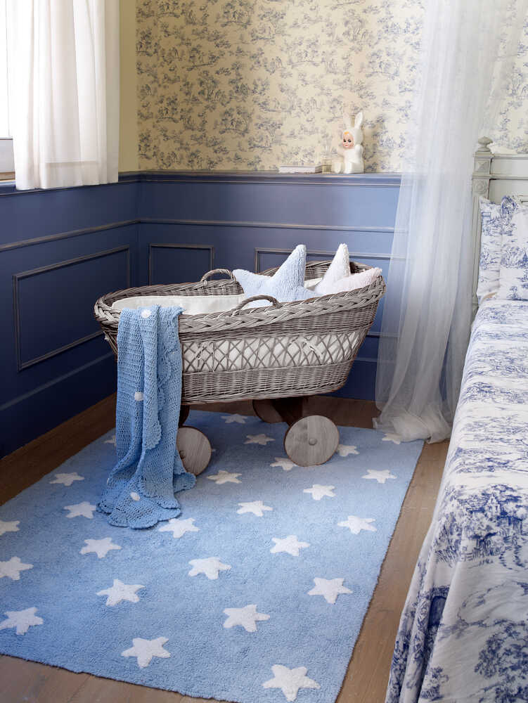 WASHABLE RUG STARS BLUE-Cotton Rugs-Lorena Canals-3