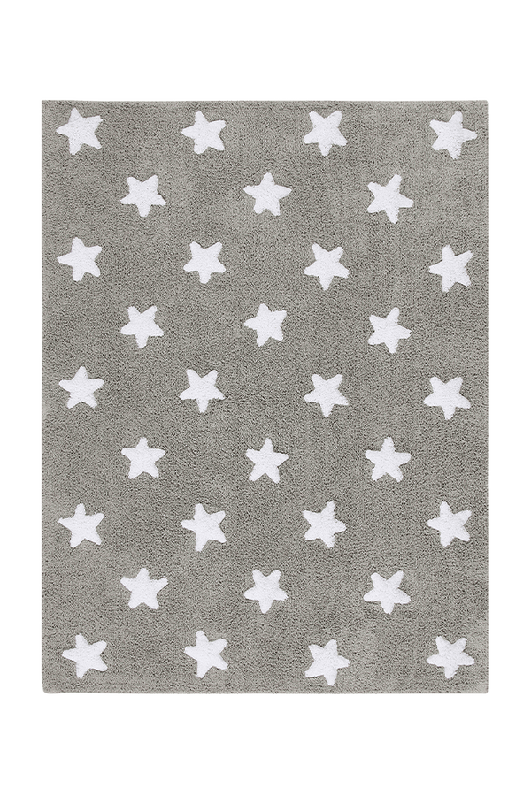 WASHABLE RUG STARS GREY-Cotton Rugs-Lorena Canals-1