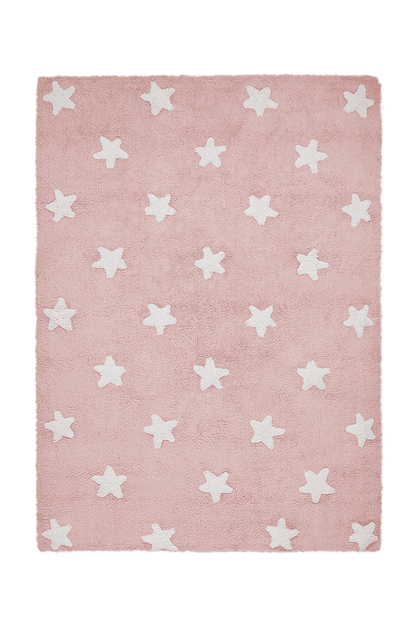 WASHABLE RUG STARS PINK-Cotton Rugs-Lorena Canals-1