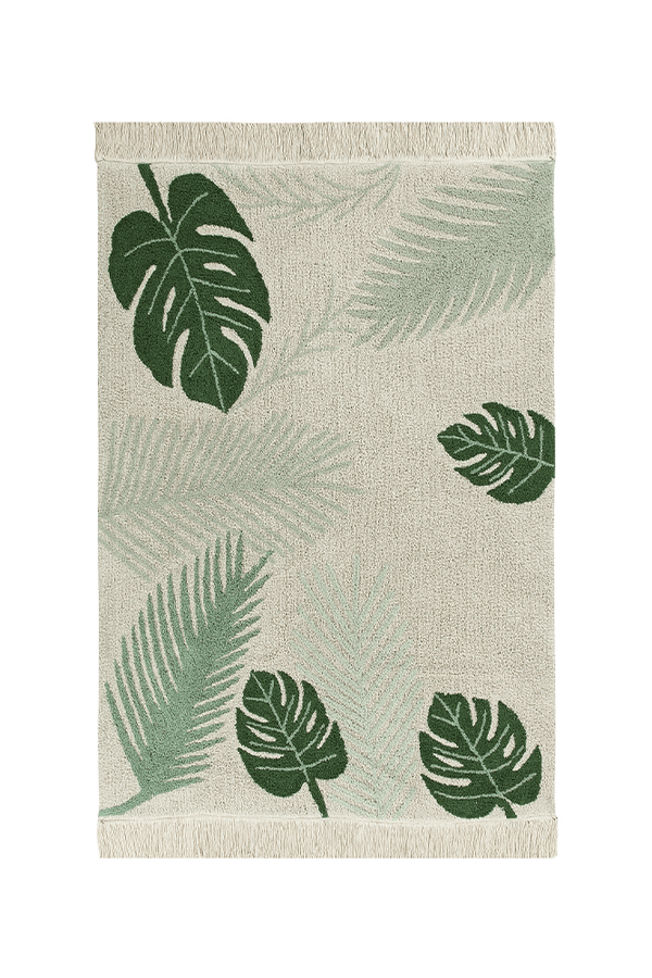 WASHABLE RUG TROPICAL GREEN-Cotton Rugs-Lorena Canals-1