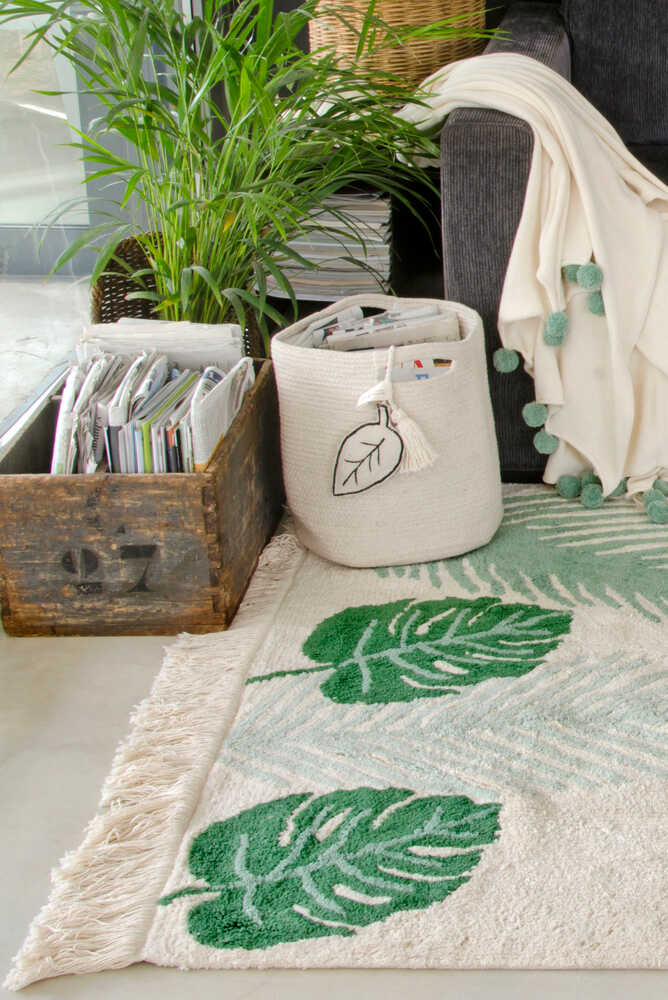 WASHABLE RUG TROPICAL GREEN-Cotton Rugs-Lorena Canals-5