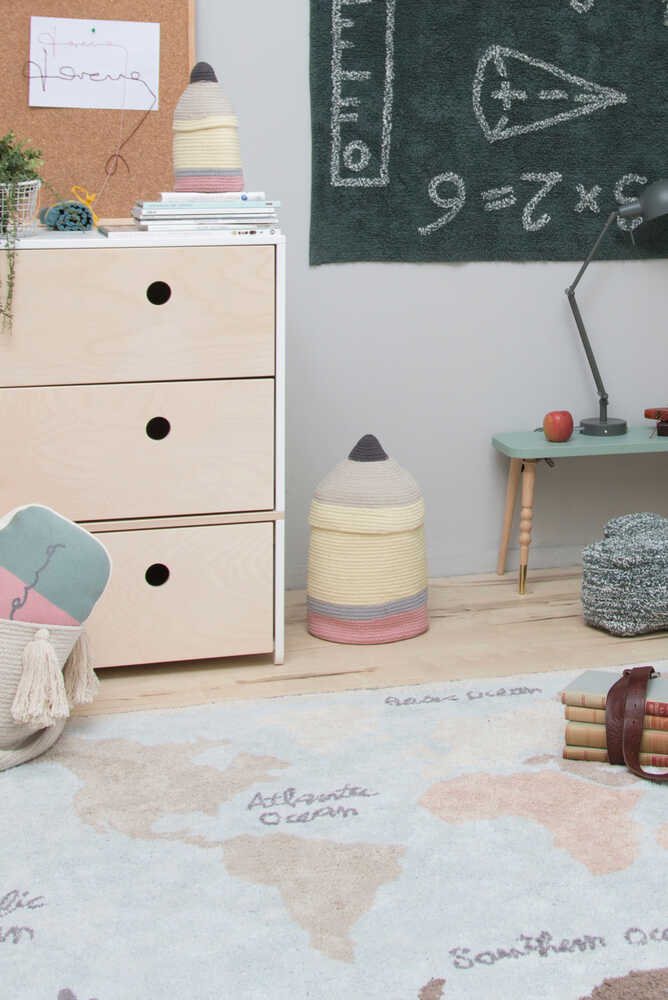 WASHABLE RUG VINTAGE MAP-Cotton Rugs-Lorena Canals-7