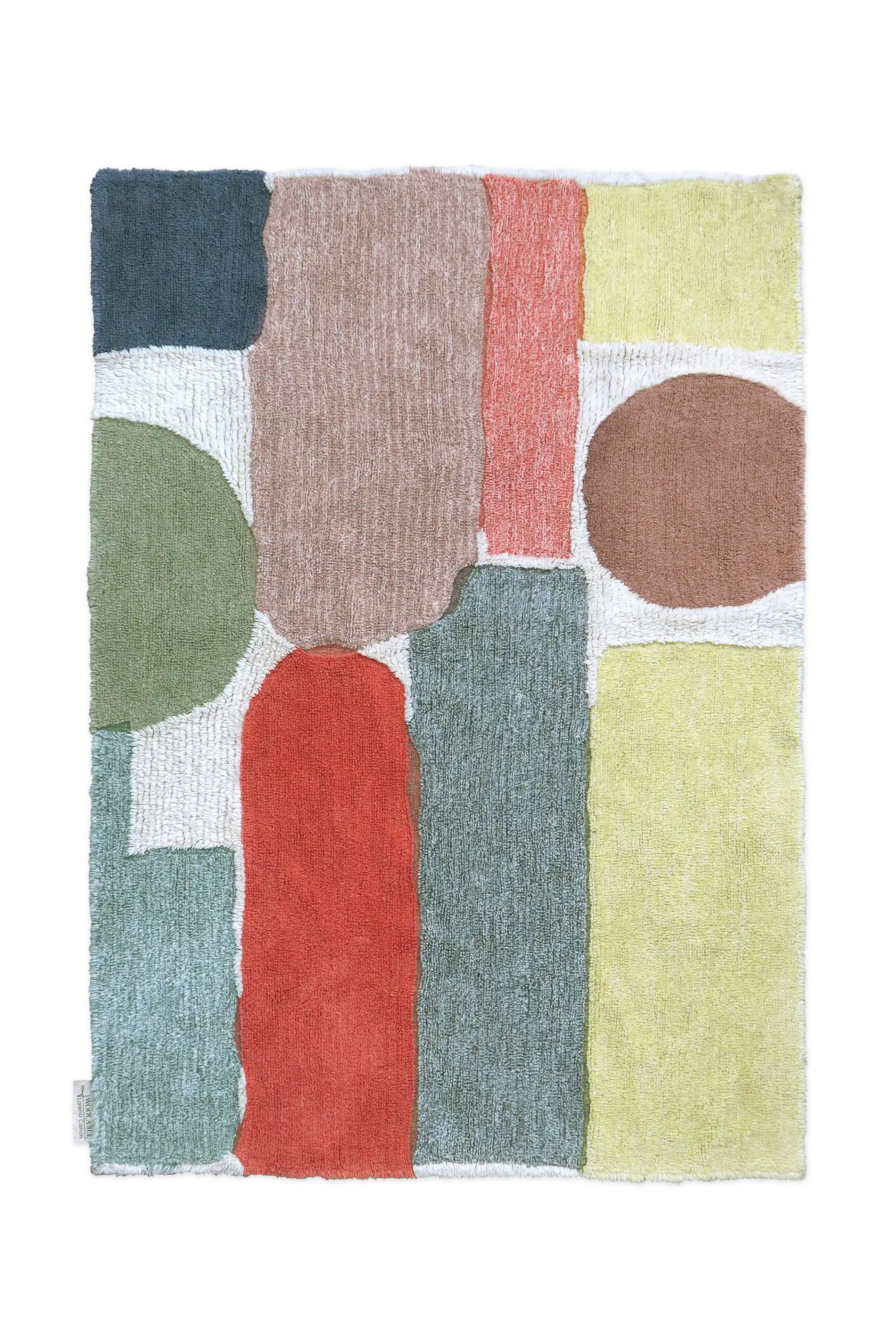 WOOL AREA RUG ABSTRACT