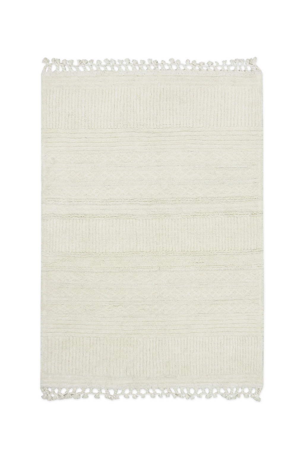 WOOL AREA RUG ARI WHITE