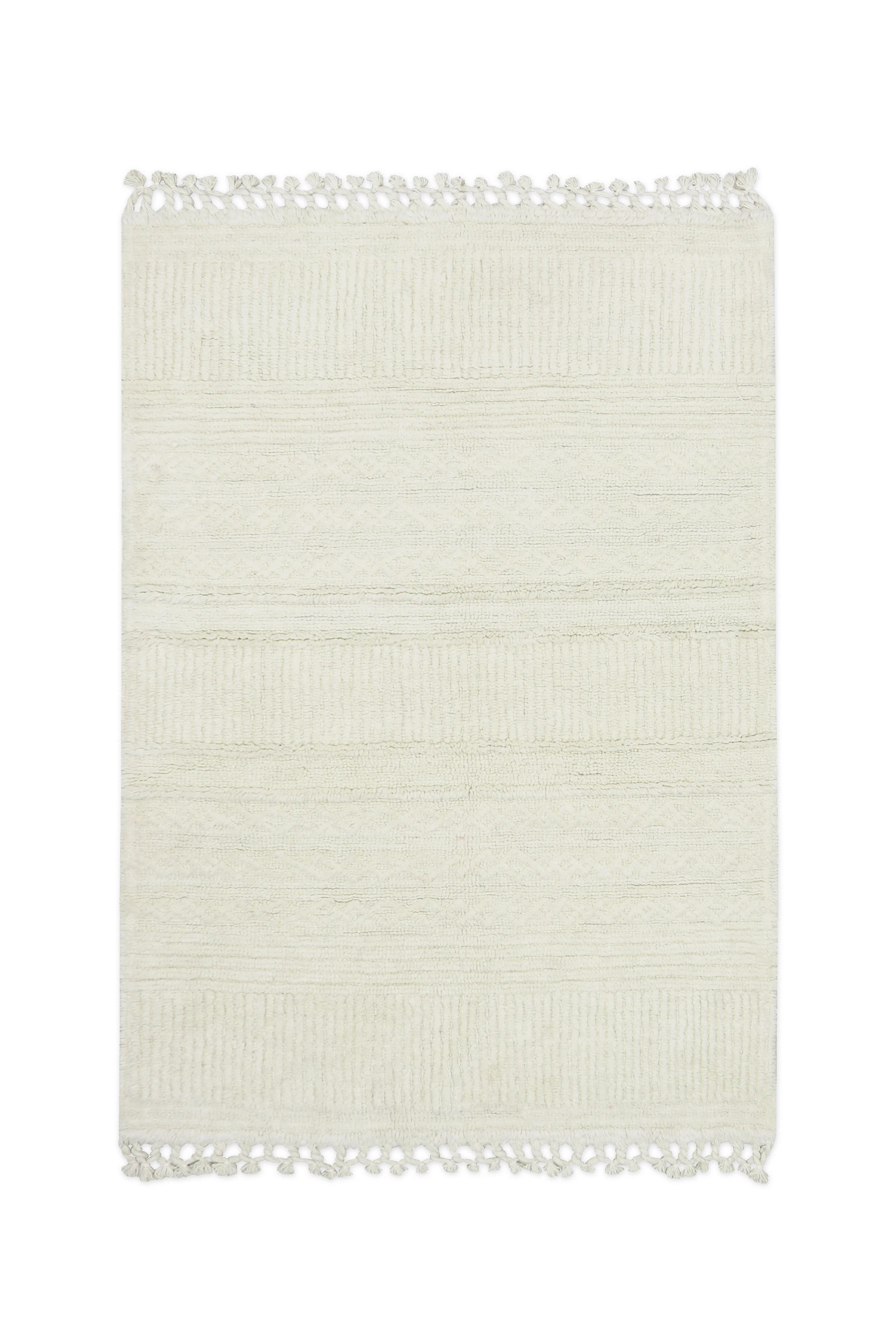 WOOL AREA RUG ARI WHITE