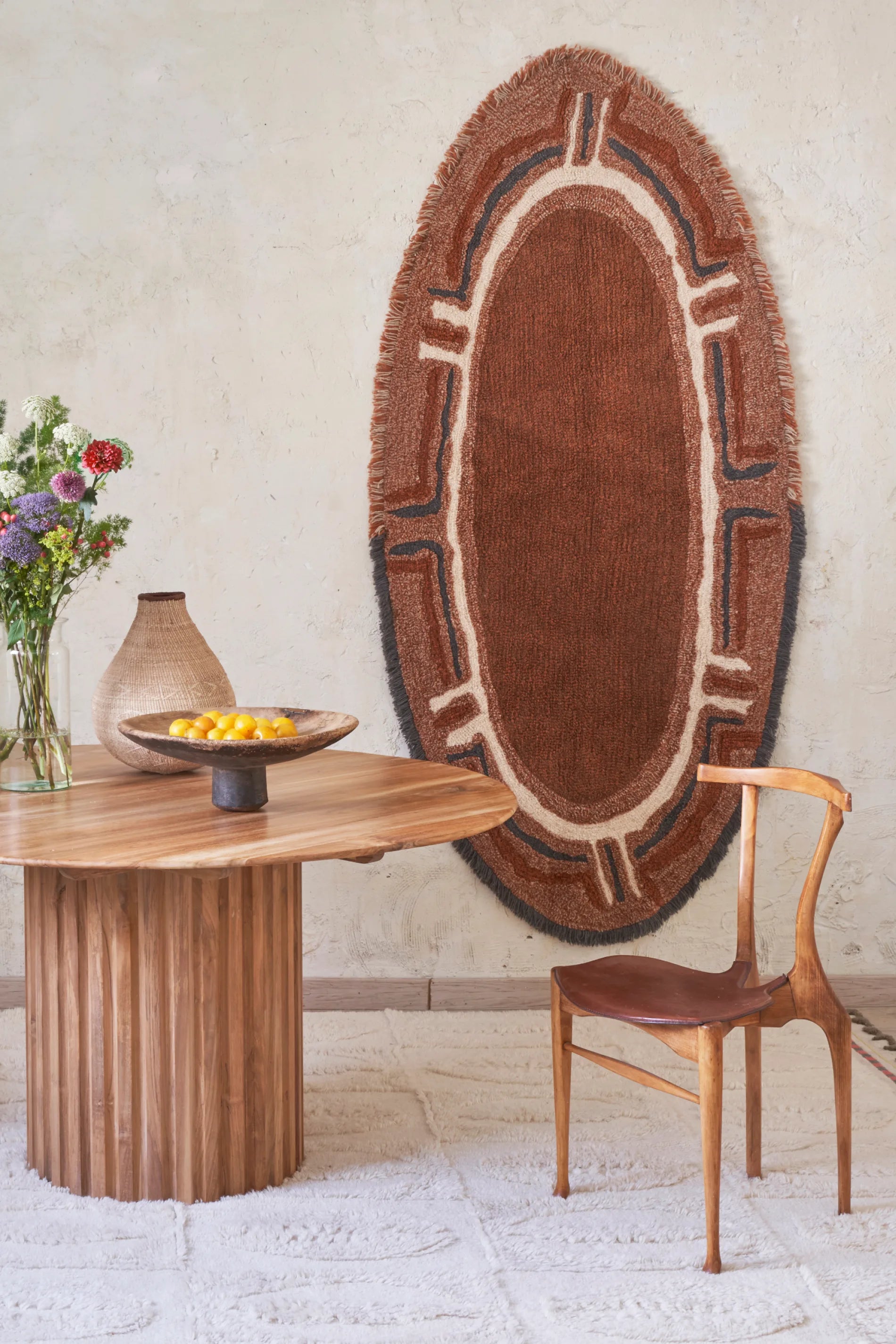 WOOL OVAL RUG KARIBU