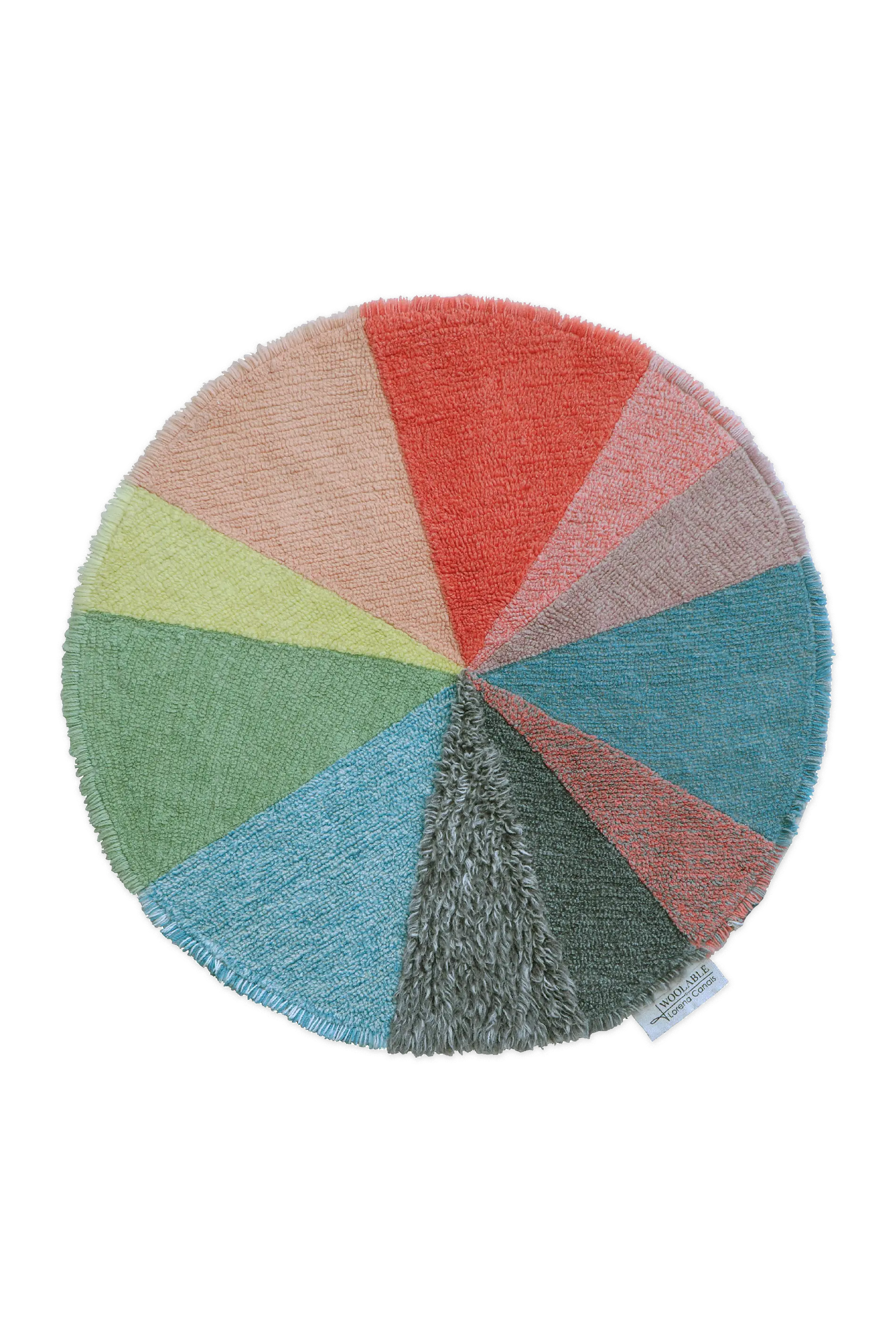 WOOL ROUND RUG PIE CHART