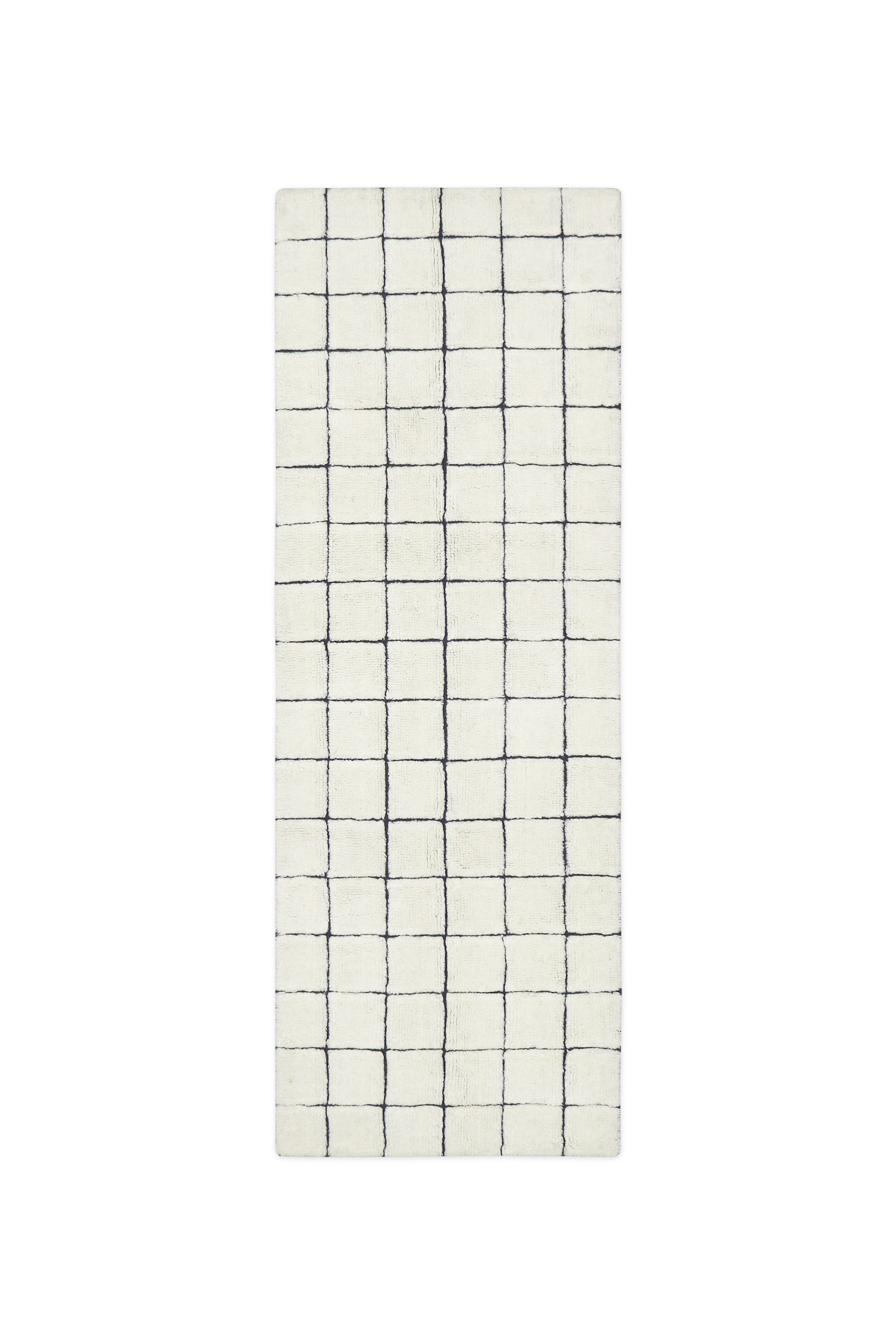 WOOL RUNNER RUG MOSAIC NATURAL