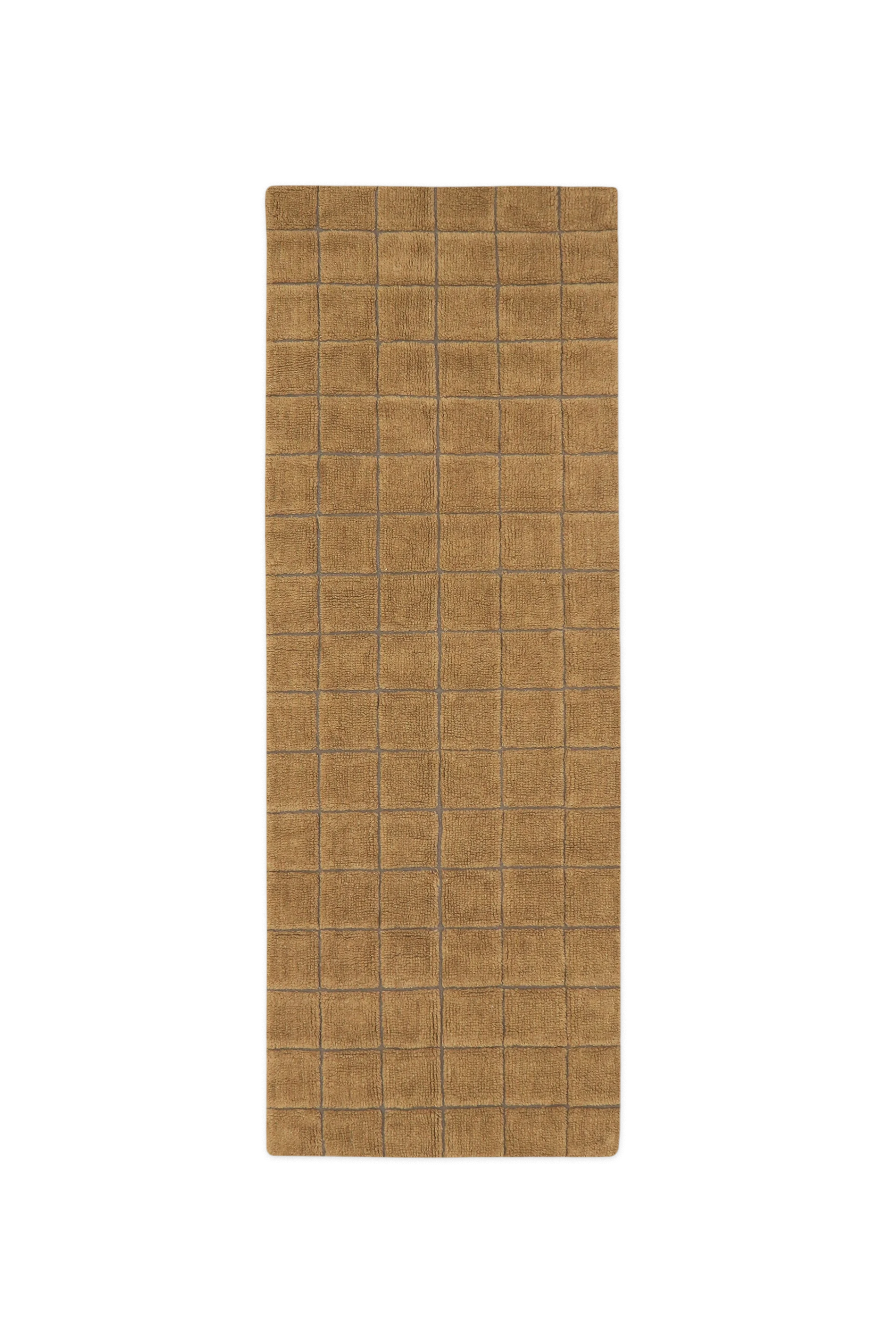 WOOL RUNNER RUG MOSAIC OCHRE