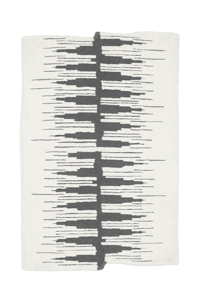 WOOL AREA RUG ZAGROS GREY