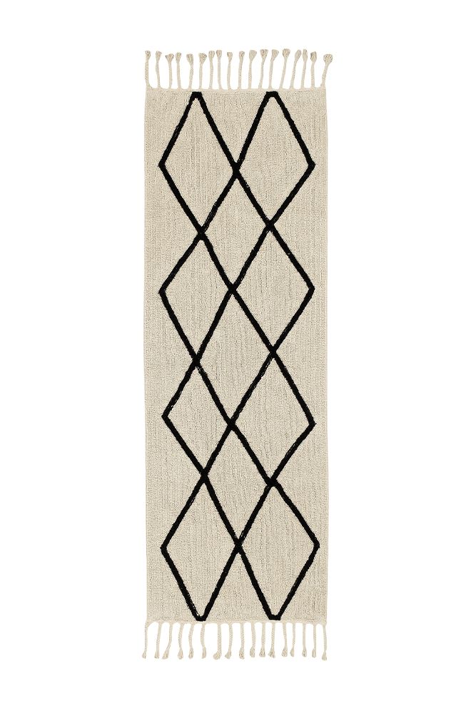 WASHABLE RUNNER RUG BEREBER BEIGE-Cotton Rugs-By Lorena Canals-1