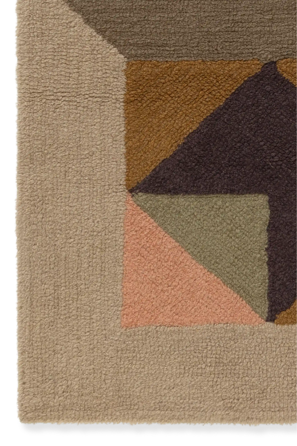 WOOL RUNNER RUG TESSERA KHAKI