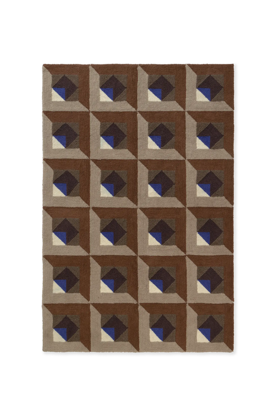 WOOL RUG TESSERA BROWN