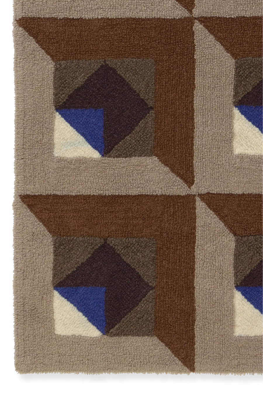 WOOL RUG TESSERA BROWN
