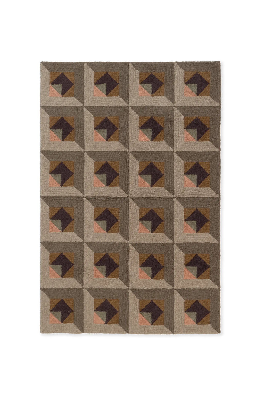 WOOL RUG TESSERA KHAKI
