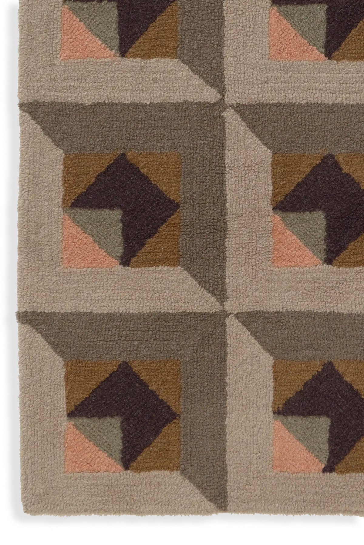 WOOL RUG TESSERA KHAKI