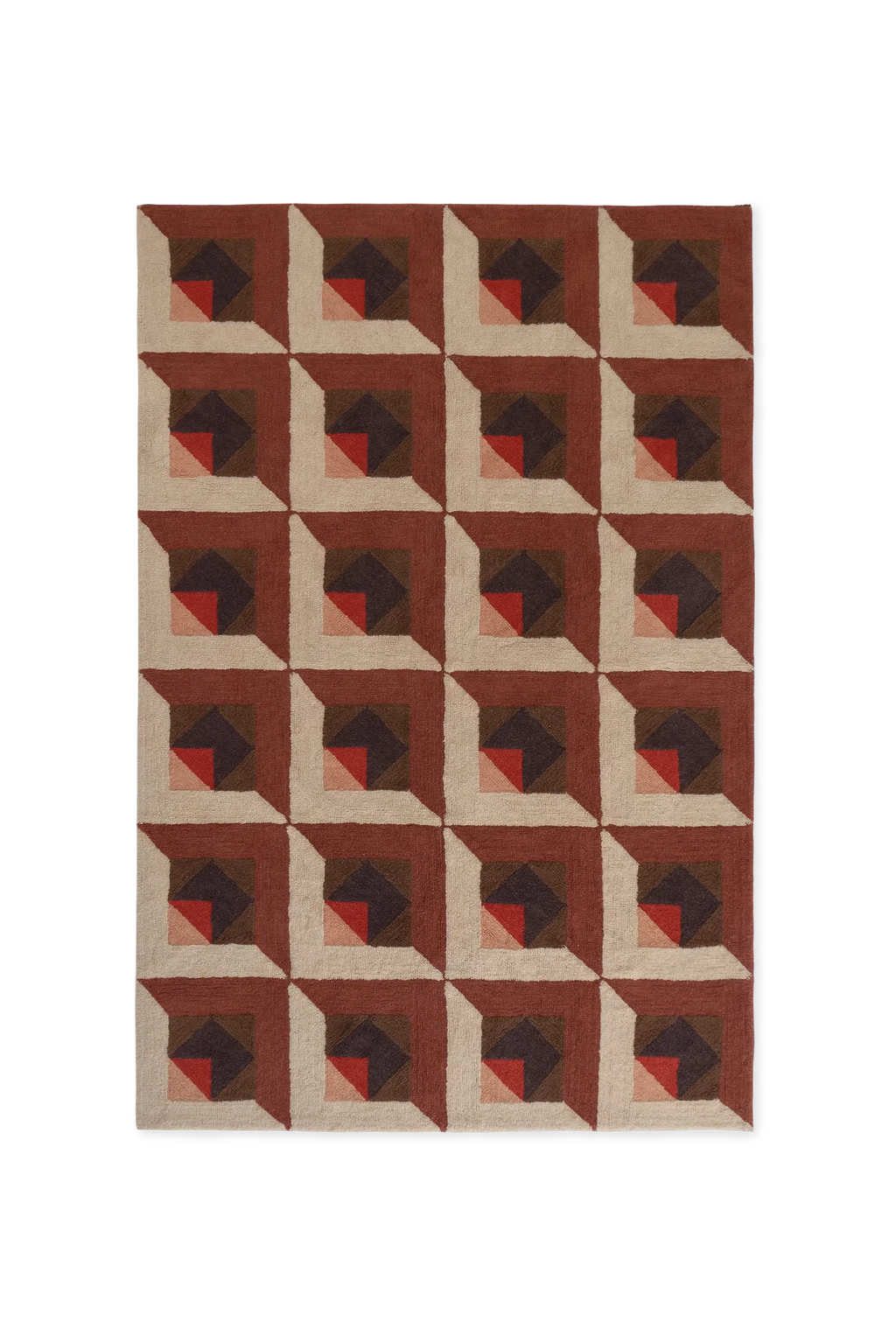 WOOL RUG TESSERA RED