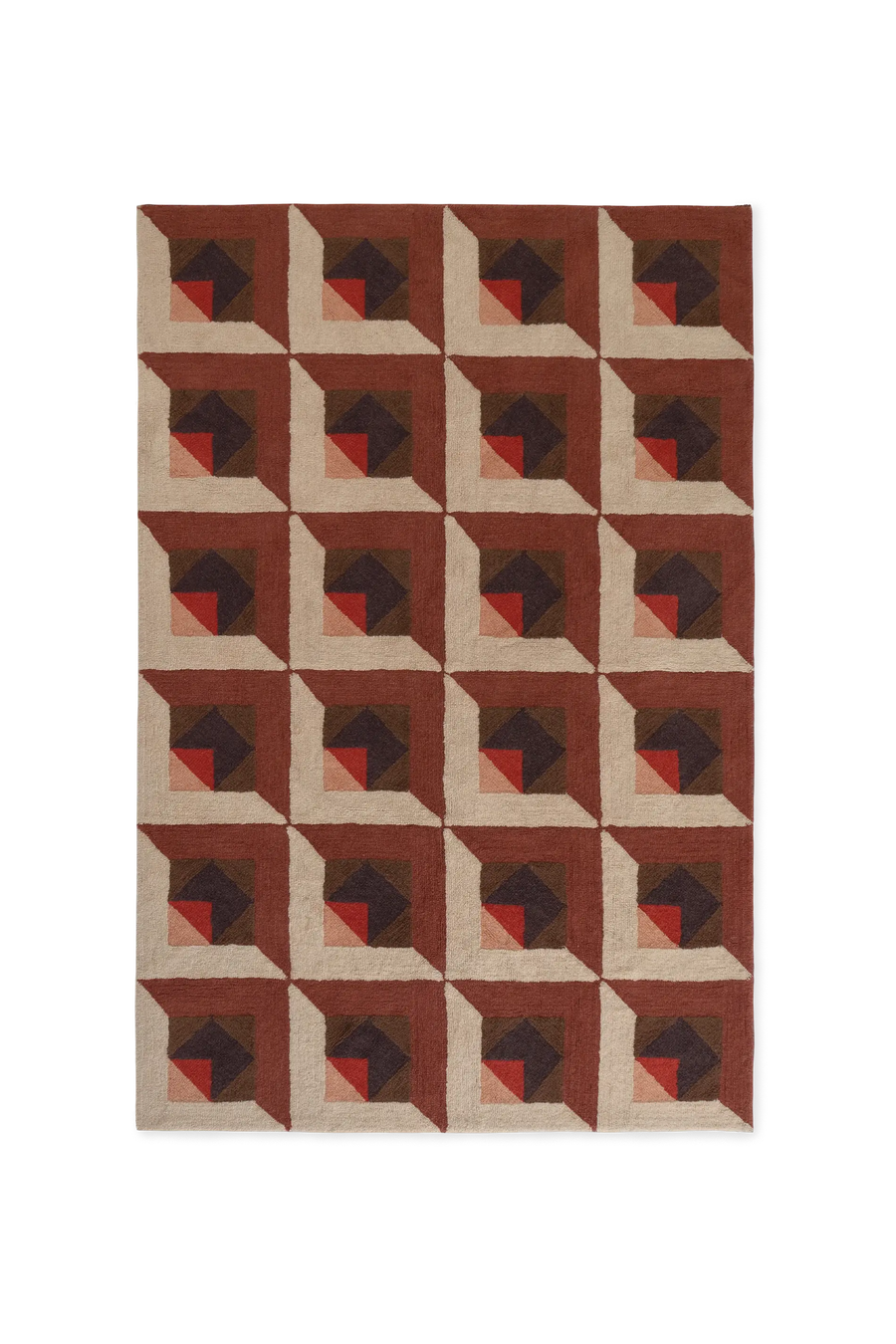 WOOL RUG TESSERA RED