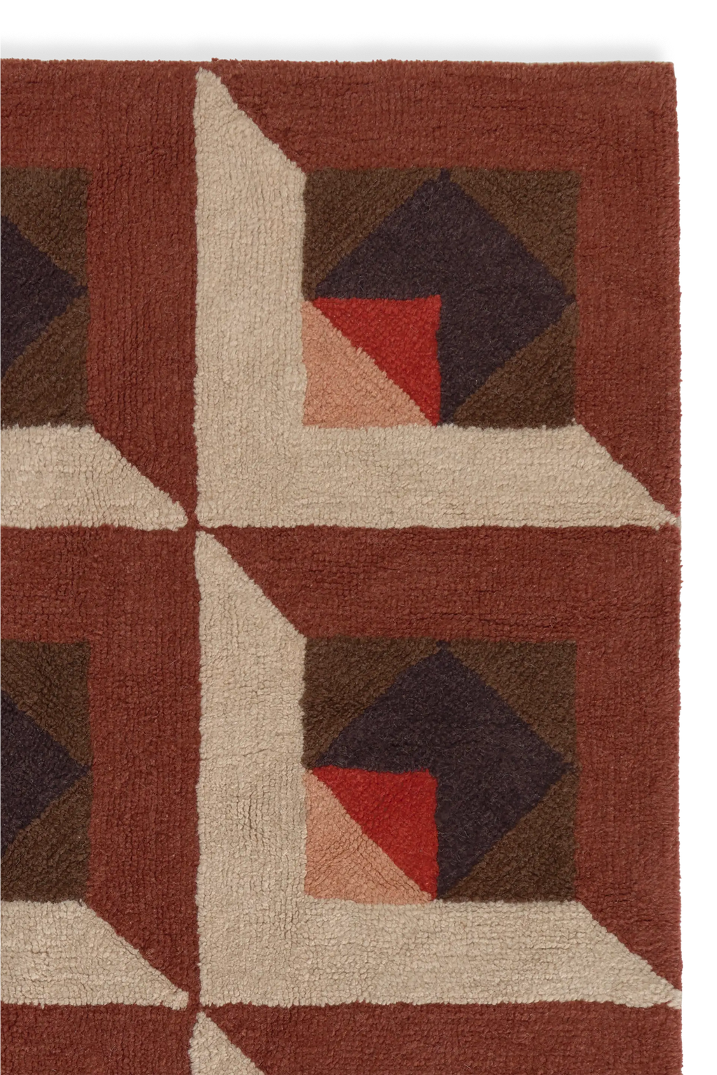 WOOL RUG TESSERA RED