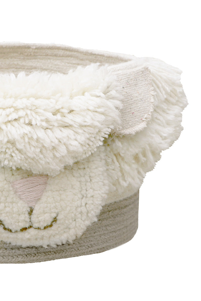 WOOLABLE BASKET PINK NOSE SHEEP-Wool Rugs-Lorena Canals-9