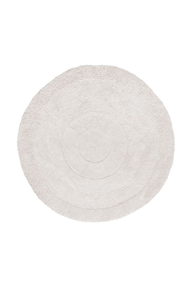 WOOLABLE ROUND RUG ARCTIC CIRCLE WHITE-Wool Rugs-By Lorena Canals-1