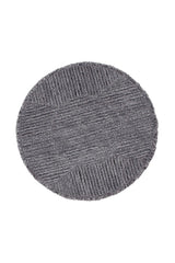 WOOLABLE ROUND RUG BLACK TEA-Wool Rugs-By Lorena Canals-1