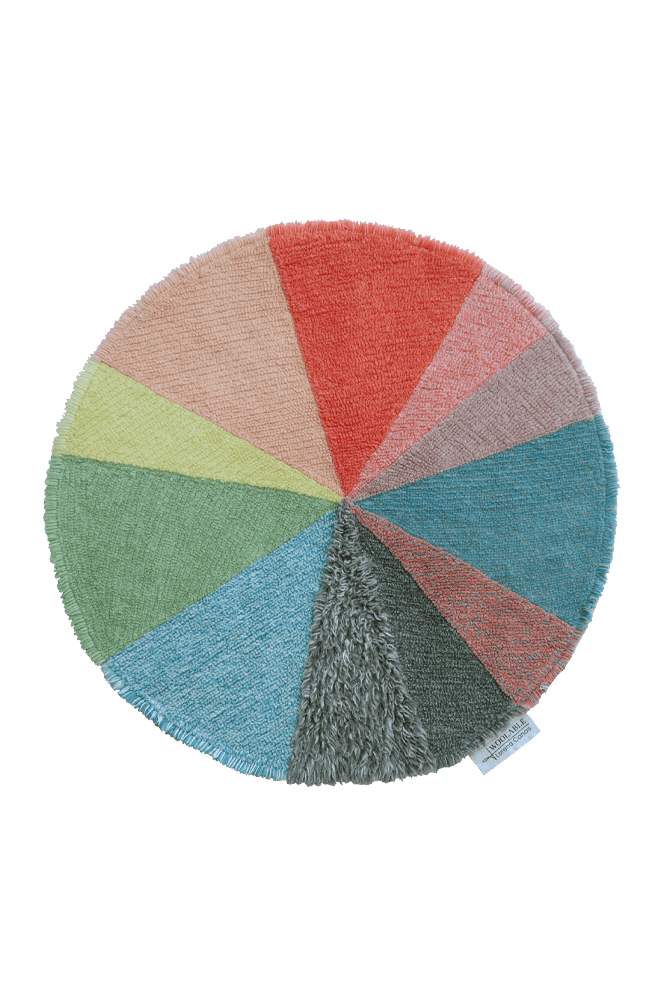 WOOLABLE ROUND RUG PIE CHART-Wool Rugs-By Lorena Canals-1