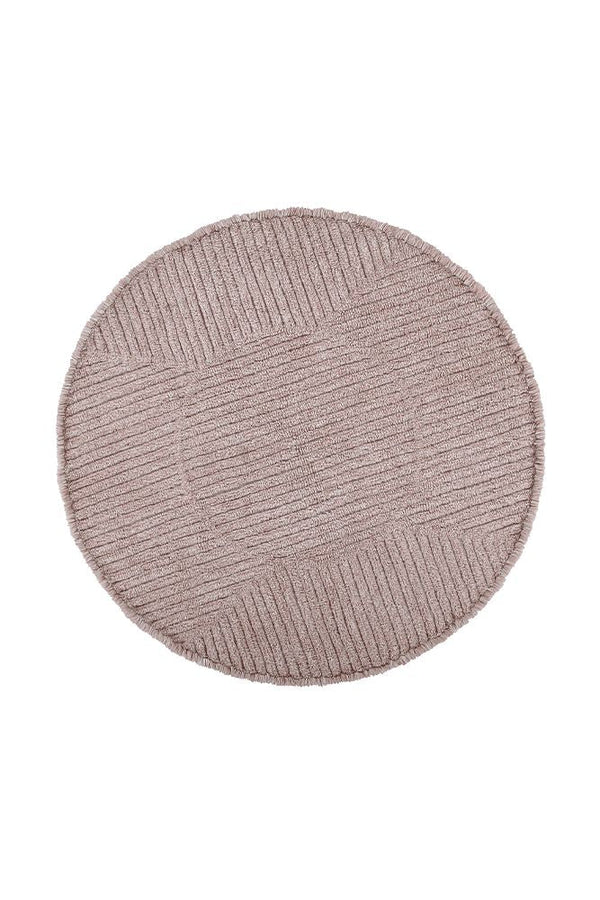 WOOLABLE ROUND RUG ROSE TEA-Wool Rugs-By Lorena Canals-1