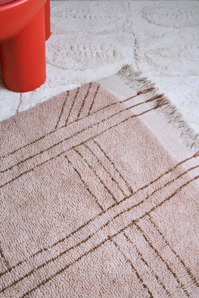 WOOLABLE RUG SHUKA DUSTY PINK-Wool Rugs-Lorena Canals-3