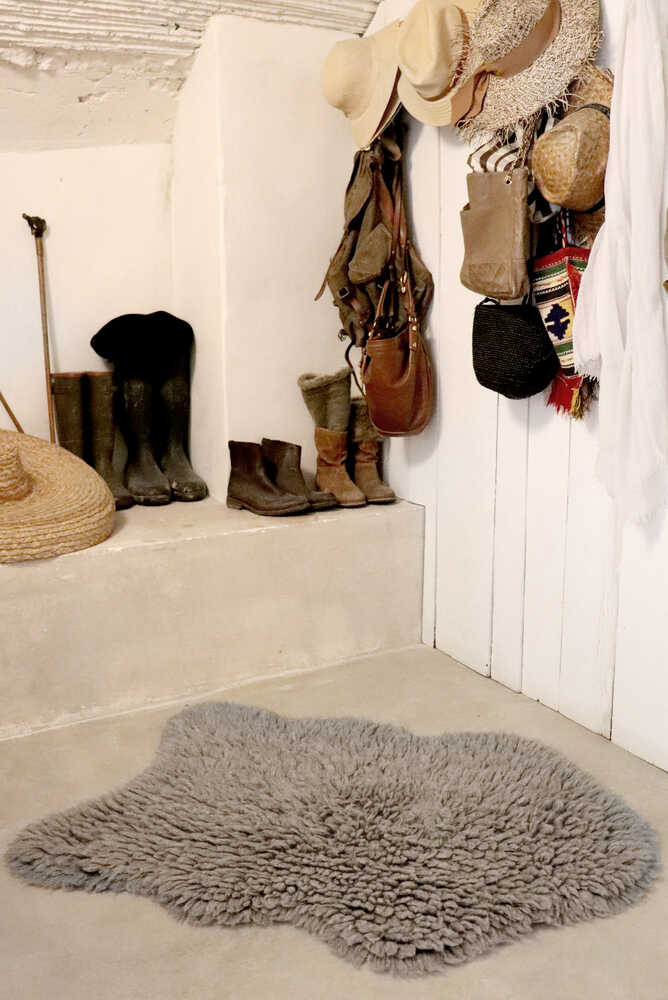 WOOLABLE RUG WOOLLY - SHEEP GREY-Wool Rugs-Lorena Canals-5