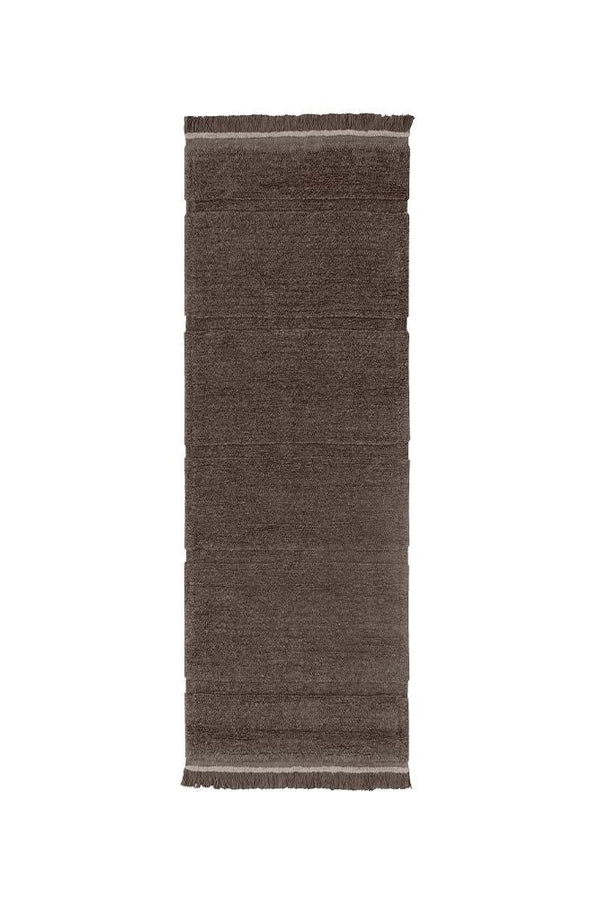 WOOLABLE RUNNER RUG STEPPE - SHEEP BROWN-Wool Rugs-By Lorena Canals-1